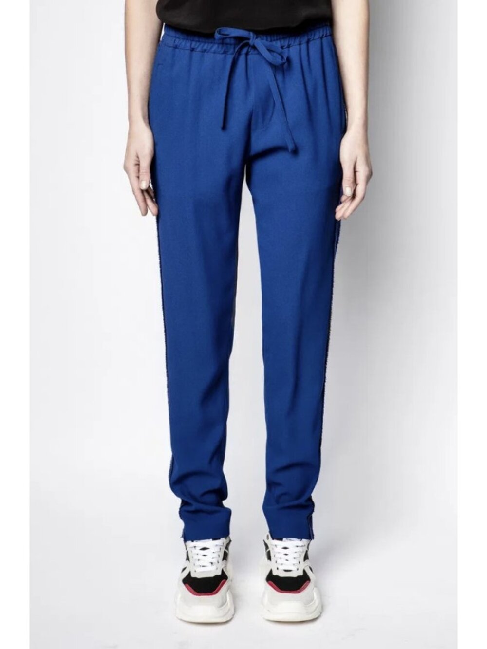 Zadig & Voltaire Parono Crepe Drawstring Trousers Cobalt Blue ( XS/34 )